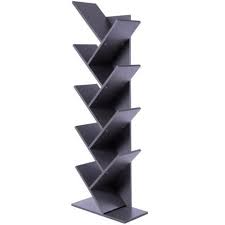 Find home storage & organisation products at target. Basicwise Wooden 9 Shelf Tree Magazine Cd Storage Bookcase Gray Target