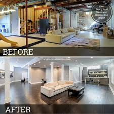 Let total basement finishing's experienced contractors transform your basement into a custom living space that you'll fall in love with! Sidd Nisha S Basement Before After Pictures Basement Makeover Basement Remodeling Basement Design