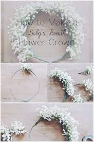 Baby S Breath Flower Crown Baby Breath Flower Crown Babys Breath Flowers Diy Flower Crown