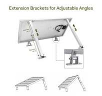 Adjustable Solar Panel Tilt Mounting Brackets, Support Up to 200 Watt  Panels, for Flat Roofs, RVs, Cabin, Camping, Off Grid System