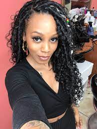 Whether you have thin or thick hair, a loose braid is a perfect hairstyle for your image. Bohemian Locs On Krystina Monet Faux Locs Hairstyles Locs Hairstyles Hair Styles