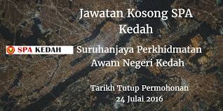 Suruhanjaya Perkhidmatan Awam Negeri Kedah Jawatan Kosong Spa Kedah 24 Julai 2016 Lockscreen Lockscreen Screenshot