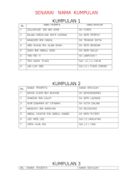 Maybe you would like to learn more about one of these? Senarai Nama Kumpulan 2013