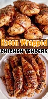 Bacon Wrapped Chicken Tenders In 2020 Chicken Tender Recipes Bacon Wrapped Chicken Tenders Bacon Wrapped Chicken
