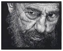 Fidel Castro Scratchboard Art Scratchboard Scratchboard Designs