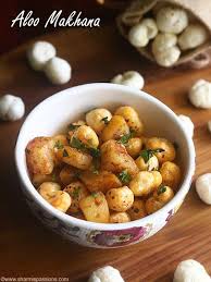 Aloo Makhana Recipe Aloo Makhana Snack Recipe Recipe Recipes Aloo Recipes Snack Recipes