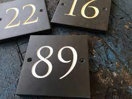 We manufacture them with high quality, durable aluminum to ensure it. Large Engraved Slate House Number