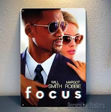 Focus Will Smith Margon Robbie Movie Metal Poster