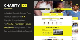 It is based on the foundation 6 framework and comes in css or sass . Charity Wordpress Theme By Skatdesign Themeforest