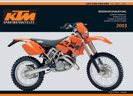 Ktm 125 200 250 300 Sx Mxc Exc 2003 Owner S Manual Has Been Published On Procarmanuals Com Https Procarmanuals Com Ktm 125 200 2 Ktm Ktm 125 Ktm 200 Exc