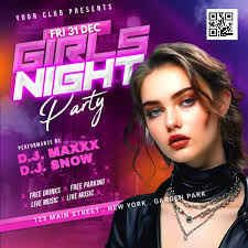 new year girls night Template