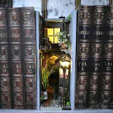 Bookshelf Art Book Nook Miniature Street Miniature Art Etsy In 2020 Bookshelf Art Book Nooks Miniature Art