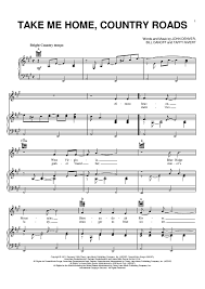 Take Me Home Country Roads Sheet Music Guitar Sheet Music Piano Sheet Music Free