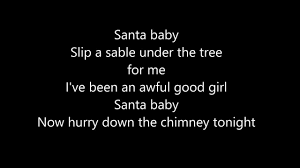 Ariana Grande Liz Gillies Santa Baby Lyrics On Screen Youtube
