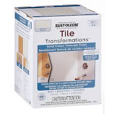 The versatile paint provides coverage for up to 100 sq. Rust Oleum Tile Coating 886 Ml 50 Sq Ft Solid Biscuit 275744 Rona