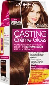 die nuance 600 dunkelblond aus der pflege farb serie casting creme gloss von l oreal paris ist ein klassisches dunkles blond welches color shampoo hair creme