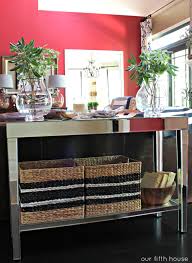 Mixing mirrored glamour with solid birch curves. My New Mirrored Console Table From You Ll Never Guess Where