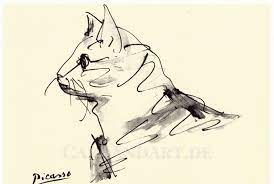 Guernica, mit 3,49 x 7,77 m das größte gemälde picassos überhaupt, ist ebenso gegenwartsbezogen wie visionär: Picasso Le Chat Postkarte Cardandart