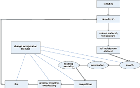 Flow Chart Of The Spatially Explicit Savanna Model