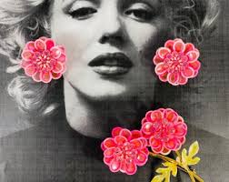 Broche de flor de margarita blanca gigante de 1960, broche de flor, pin de  flor de esmalte, pin de flor, broche de 1960, flor de esmalte de 1960