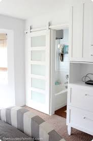 Bring your barn doors into the 21st century by selecting materials with a modern edge. Our Master Bathroom Sliding Door Basin Custom Hardware The House Of Smiths Barn Style Doors Bathroom Sliding Door Interior Barn Doors