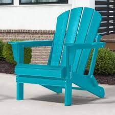 If you need to buy patio furniture, and you don't have much you'll be able to go with the traditional white wicker option, or you can choose something a bit different, such as turquoise. Turquoise Plastic Adirondack Chairs Adirondack Chairs The Home Depot