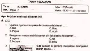 Latihan soal uas/pas tematik kelas 4 tema 6 dan kunci jawaban tahun 2020 (tahun pelajaran 2019/2020). Soal Ulangan Kelas 4 Tema 6 Kurikulum 2013 Kurikulum Buku Berkelas