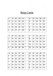 The templates are generally very simple to use and come with tutorials to support you design your very own bingo cards. English Worksheets Bingo Cards