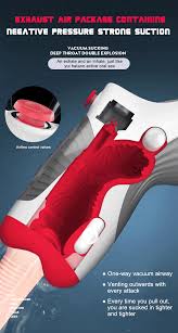 LETEN Red Lip Oral Sex Machine Tube Deep Throat Control Vacuum Suction  Touch traction free contraction control