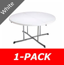 Fold in half folding table. Lifetime Fold In Half Folding Table 25402 60 Inch White Granite Top