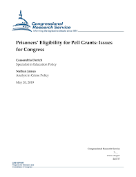 Pell grants are a source of federal student aid that you generally don't have to repay. Prisoners Eligibility For Pell Grants Issues For Congress Everycrsreport Com