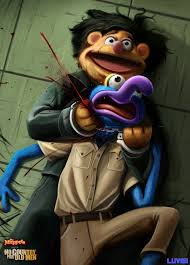 I heard people old enough to have seen hitchcock's psycho in the theaters and what glued them to the screen was their own fear. No Country For Old Muppets A Gruesome Illustration Of Fozzie Bear Strangling Gonzo By Dan Luvisi