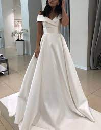 Classic Satin Simple Wedding Dress Plus Size Wedding Dress Etsy Wedding Dress Trends Wedding Dresses Plus Size Plus Wedding Dresses