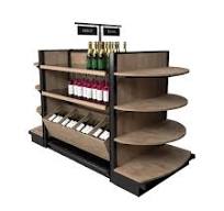 Liquor & Wine Store Wood Gondola Unit With 16 Shelves | DGS ...