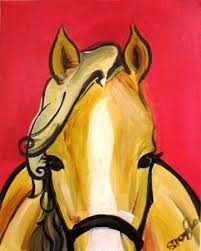 So Cute I Might Have To Try To Paint Something Like This Painting Horse Painting Art Original oil painting impasto palette knife flowers fine art on canvas flowers field size:6x6x0.9 medium: painting horse painting art