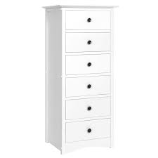 Tall narrow dressers are composed of different types of materials and can be an ideal addition to your home. Vasagle Narrow Chest Of Drawers Classic Tall Dresser With 6 Drawers Solid Wood Frame Storage Unit For Bedroom Living Room With Antique Style Handles Easy Installation White Urcd06wt Buy Online In Oman At