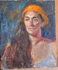 3 hours (in total) pure alla prima, oils portrait at Malta Society of Arts  Valletta. This was done