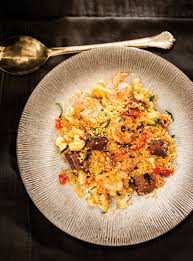 Couscous Aux Crevettes Et Aux Merguez Ricardo Recipe Cooking Seafood Couscous Recipes Merguez Recipe
