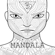 Candy coloring pages for halloween. Printable Mandala Third Eye Spiritual Art For Adult Coloring Etsy