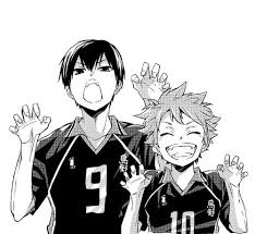 Hinata and kageyama from haikyuu. Raaawr Haikyuu Anime Kagehina Haikyuu