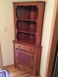 It uses space we would otherwise waste! Vintage Corner Hutch Lake Country Sales