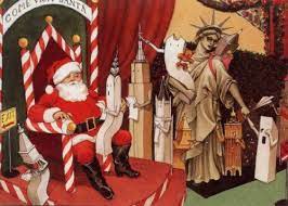 Robot Check Boxed Holiday Cards Lady Liberty Visit Santa