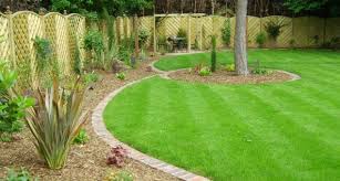 Brick Edging Around The Circles Of Grass And In The Circular Bed At The Foot Of The Tree Circular Lawn Brick Edging Circular Garden Design