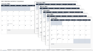 Download excel templates of calendar 2021 in 3 different colors and 2 different designs Free Excel Calendar Templates