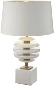 The whole is glazed white. Rv Astley Renata White Marble Table Lamp Base Only 50257 Morale Home Furnishings