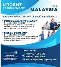 We are not recruiter, instead we just sharing available jobs, once you. Malaysia Job Requirement 2019