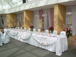 Like The Flower Petals Maybe With Lights Under The Table Skirting Bridal Head Table Head Table Wedding Wedding Table