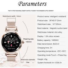 Us 31 55 Fashion Bracelet Woman H2 Smart Bracelet Heart Rate Blood Pressure Monitor Watch Waterproof Wristband Magnetic Mesh Belt In Smart