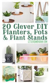 This easy wooden plant stand will give you more room to store your plants without taking up more space in your window. 20 Clever Diy Planters Pots And Plant Stands Little Red Window
