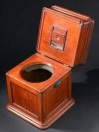 The definition of a commode chair isa portable toilet that can be placed at the bedside of a patient whose activity is limited; Close Stool Wikipedia